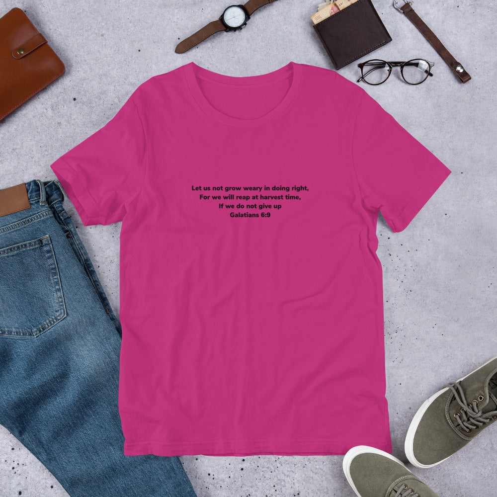 Galatians 6:9 Short-sleeve unisex t-shirt