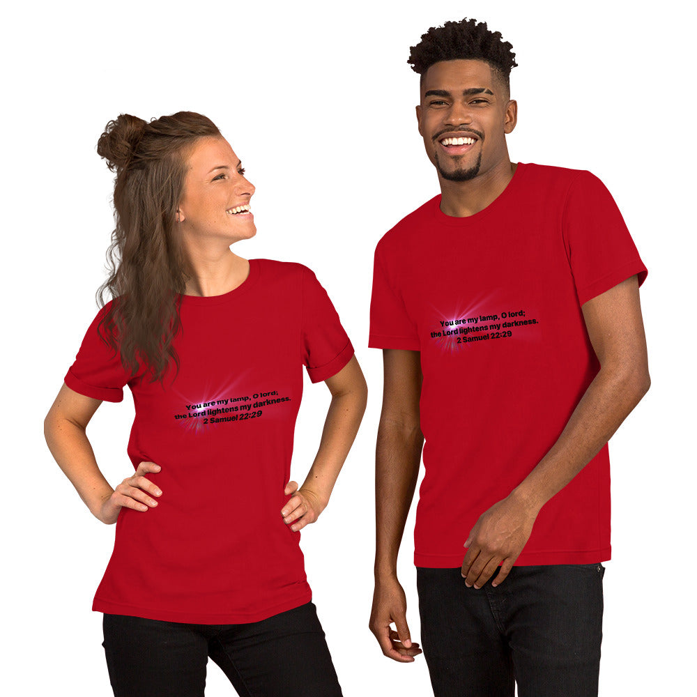 2 Samuel 22:29 Short sleeve unisex T-shirt